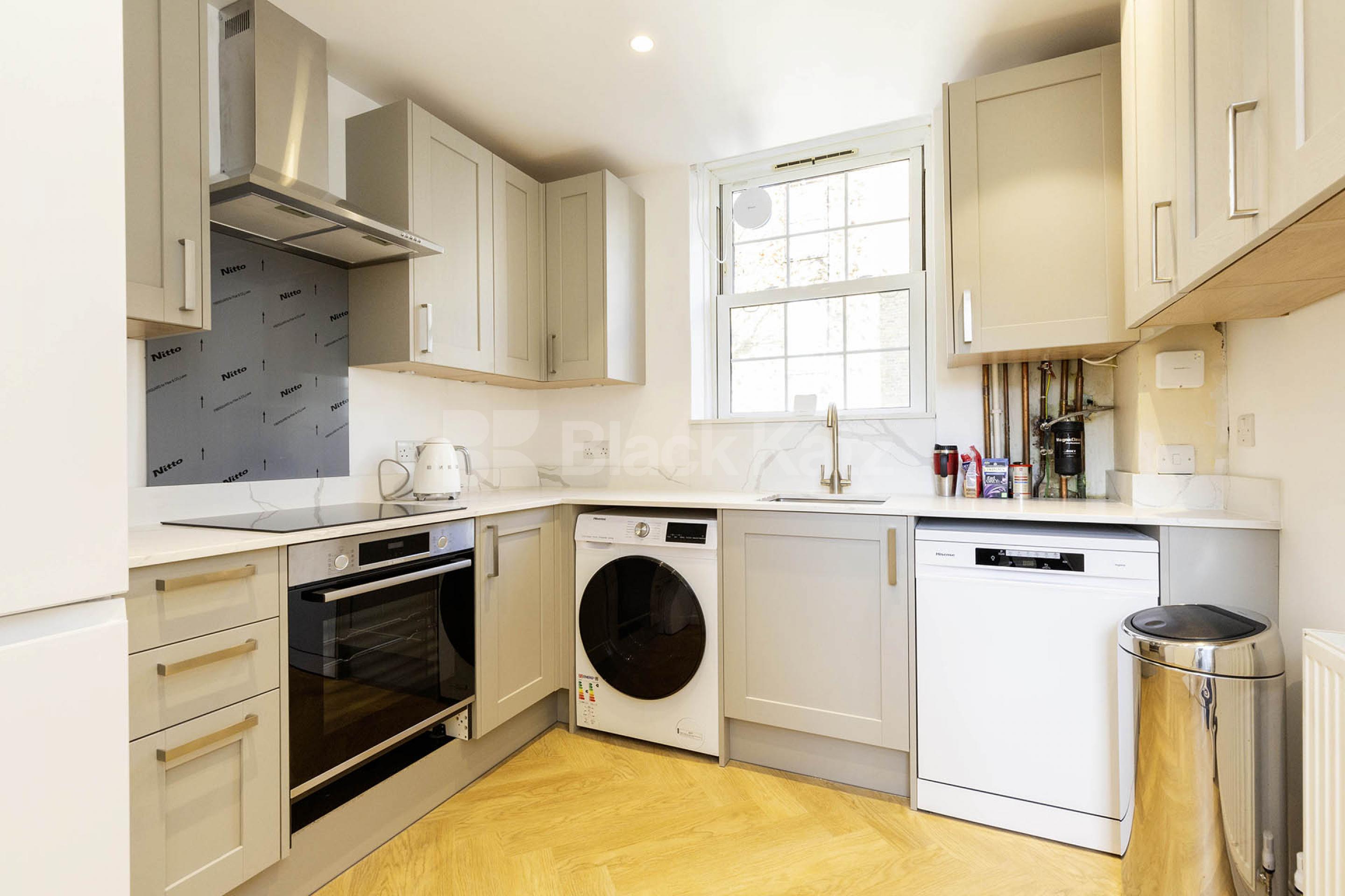 Newly refurbished three double bedroom two bathroom flat mins to Euston. Cranleigh Street, Camden NW1
